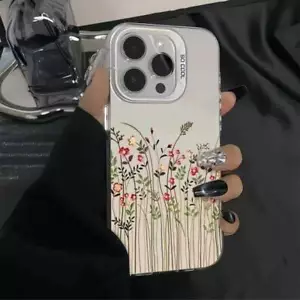Case For iPhone 16 Pro Max 15 14 13 12 Mini 11 X XR 8 Flower Pattern Phone Cover - Zdjęcie 1 z 10