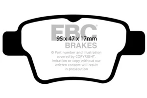 EBC Greenstuff Rear Brake Pads for Peugeot 307 CC 2.0 (180 BHP) (2007 > 08) - Picture 1 of 1