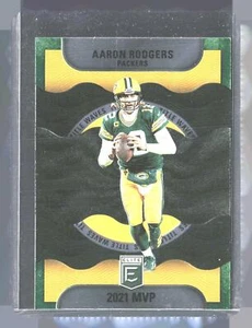 2022 Donruss Elite Aaron Rodgers Title Waves Green #TW1 - Picture 1 of 2