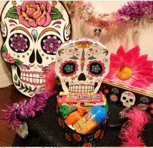 Halloween Sugar Skull Candy Gift Box Mix MEXICAN CANDY New  - Picture 1 of 5