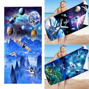 XL Microfiber Beach Towels Super Absorbent Soft Quick Dry Space Sports Bath Gym - Picture 1 of 24