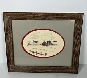 Vintage Val Webb Farmland Print - Picture 1 of 5