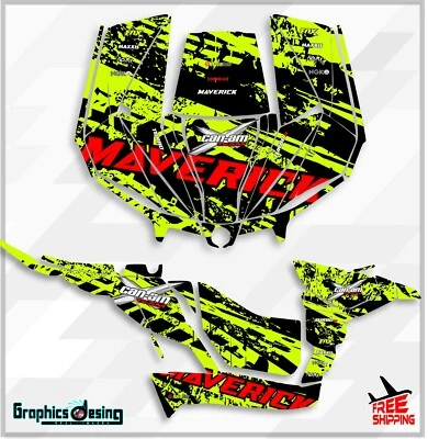 KIT GRÁFICO DECALQUE 21MIL GROSOR CAN AM MAVERICK 1000R TURBOr 2 PORTAS 2014-16 - Imagem 1 de 3
