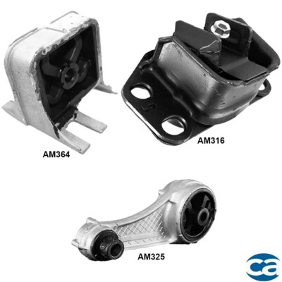 Front RH, Front & Rear Lower Engine Mounts 3PCS for Renault Clio 10-02 L4-1.6L - Image 1 of 4