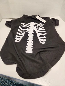 Halloween Way to Celebrate Skeleton Dog Costume Pet PJ Glow In Dark Sz M 20-40lb - Picture 1 of 4
