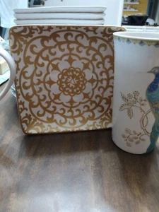 222 fifth fine porcelain/Fine China 'Casbah' Salad/Dessert/Bread plates, Gold - Picture 1 of 2