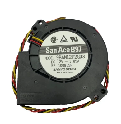 Sanyo Denki San Ace B97 9BAM12P2G03 Blower Fan 12V 1.85A 4-Pin 4-Wire - Image 1 of 2
