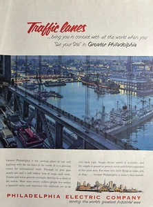 1953 Philadelphia Electric company Worlds Greatest Industrial Area VTG Print Ad - Foto 1 di 1