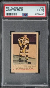 1951 Parkhurst Woody Dumart #28 PSA 6 - Bild 1 von 2
