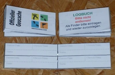 Geocaching Geocache- Logbook para 75mm Lata Nuevo (96 Registros) - Imagen 1 de 4