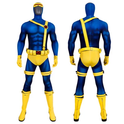X-Men 97 Scott Summers Cíclope Mono Juegos con disfraces Disfraz Traje Conjunto Halloween Reino Unido Foto 1 de 4