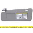 For Toyota 08-13 Highlander Driver Side Sun Visor W/Vanity Light 74320-48500-B0