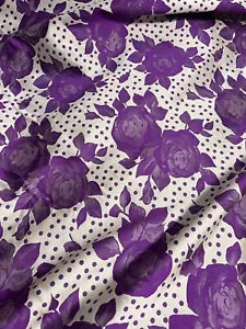 35Momme Made In ITALY 100% Silk TAFFETA FLORAL fabric ~Half Yard X 57” Wide ~SP3 - Picture 1 of 12