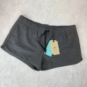 NEW prAna Swim Shorts Women's Size M Black Mid Rise Board Athletic Hybrid Shorts - Picture 1 of 17