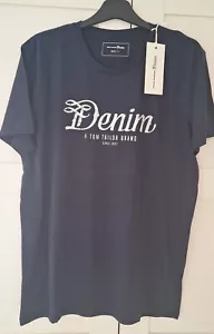 Tom Tailor Mens Navy Graphic Print Short Sleeve T-shirt Top Size L BNWT - Picture 1 of 5