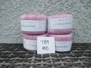 Lot of 4 Sirdar Snuggly Baby Bamboo Wool Double Knitting Crochet 110707 Mauve - Picture 1 of 2
