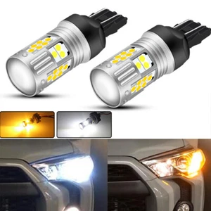 Luces de señal de giro LED blancas ámbar Switchback para Toyota 4Runner 2014-2019 - Imagen 1 de 12