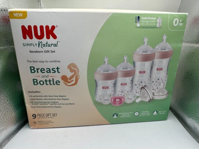 NUK Simply Natural Biberón de bebé, 5 onzas, 12 unidades, 0+ meses