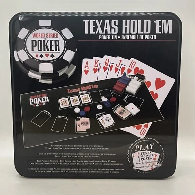 NEW SEALED - WORLD SERIES OF POKER TEXAS HOLD'EM POKER SET COLLECTORS TIN NOS - Image 1 of 3