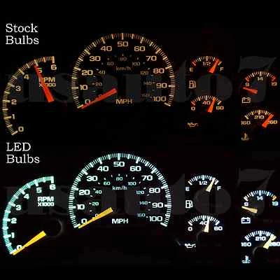 Dash Instrument Cluster Gauge White LEDs LIGHTS KIT Fits 02 Chevy Avalanche 1500 — 第 1/4 张图片