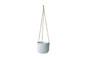 Maine and Crawford Diego Stripe 70cm Concrete String Hang Pot Home Decor White - Picture 1 of 1