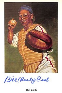 Bill Cash Signed Negro League - Philadelphia Stars Ron Lewis Post Card 181256