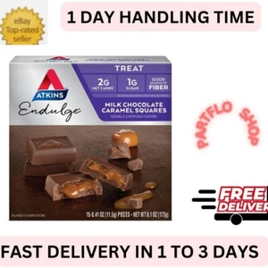Atkins Endulge Treat, Milk Chocolate Caramel Squares, Keto Friendly, 15 Count - Picture 1 of 3
