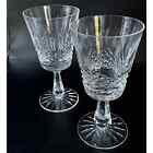 Pair of WATERFORD CRYSTAL Wine Kenmare Glasses Goblets Stemware Signed