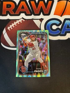 2024 Topps Chrome Update Pedro Pages Aqua Raywave /199 Cardinals RC #USC29 - Picture 1 of 2