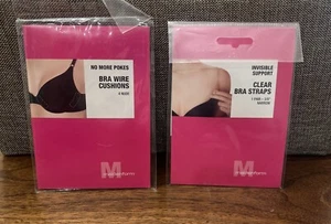 "Cojines de alambre para sujetador Maidenform Nude (4) y 1 par de correas de sujetador transparentes estrechas de 3/8""" - Imagen 1 de 5