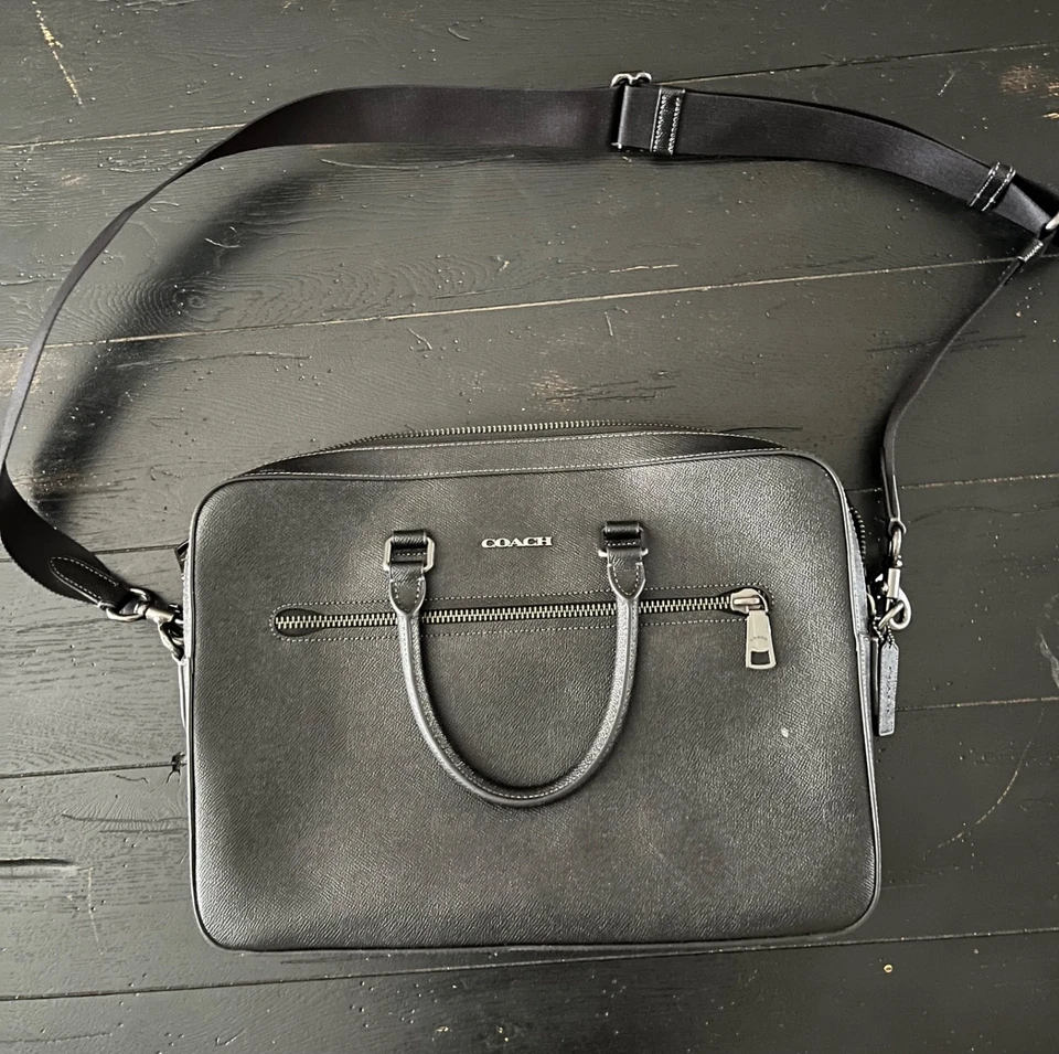 Coach Graham Slim Brief Color — Gunmetal/Black - Image 1 of 4