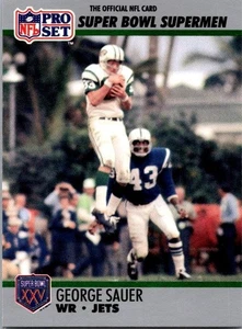 1990 GEORGE SAUER ProSet Super Bowl XXV anniv. used Free Ship - Picture 1 of 2