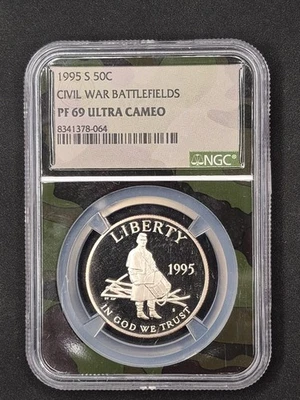 1995-S 50c Civil War Battlefields Half Dollar NGC PF69 Ultra Cameo - Image 1 of 2