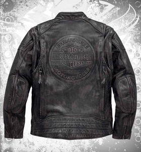 Harley Davidson Men's Black Dauntless Convertible 2 in 1 Cowhide Leather Jacket - Picture 1 of 5