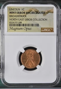 Penny LINCOLN 1C Grade MINT ERROR UNCIRCULATED BROADSTRUCK - Picture 1 of 4