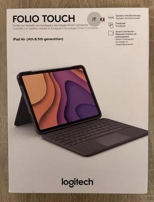 Logitech Folio Touch - custodia/ cover con tastiera iPad Air COME NUOVO - Immagine 1 di 4