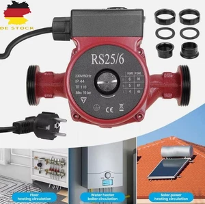 Hocheffizienzpumpe RS25/6-130 3 stufige Umwälzpumpe Heizungspumpe 10 Bar NEU - Bild 1 von 14