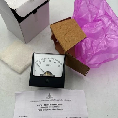 Instrumentos Analógicos Panel Medidor Indicador 0-500V Analógico AC Voltios 12G410 Foto 1 de 4