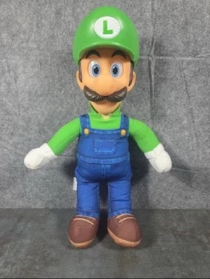The Super Mario Bros Movie 2023 Luigi Poseable Plush Figure Jakks Pacific Toy - Image 1 of 2
