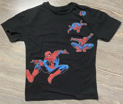 Licensed Marvel Boys Spiderman Dual Sided Black Graphic Tee Size Small - Image 1 of 4