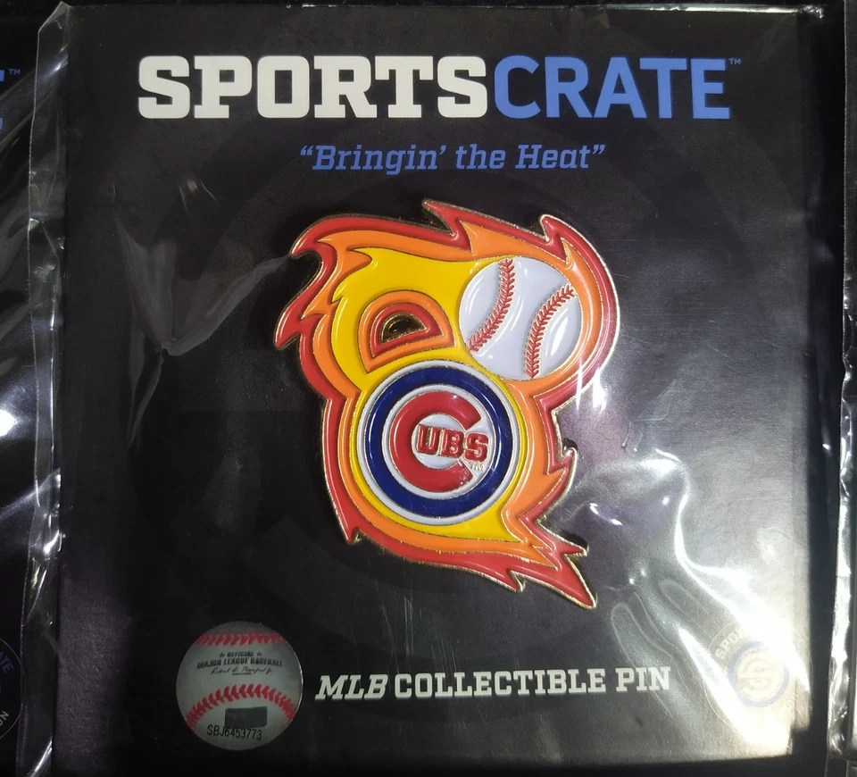Sportscrate Exclusive MLB Baseball "Bringin' The Heat" Collectible Team Pin - Image 1 of 1