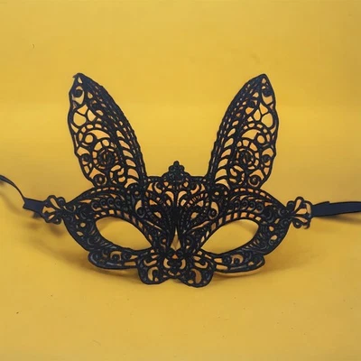 Velvet Night Rabbit Mask – Masquerade Magic with a Wild Side (NWT) - Image 1 of 4