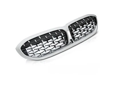 Front Grille Diamond Silver for BMW G20/G21 2019-2022 - Image 1 of 4