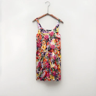 Vestido para mujer Lauren Ralph Lauren plisado Georgette floral talla 12 Foto 1 de 4