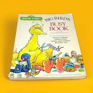 Sesame Street CTW Big Bird’s Busy Book, Starring Jim Henson's Muppets 1975 Vtg - Picture 1 of 23