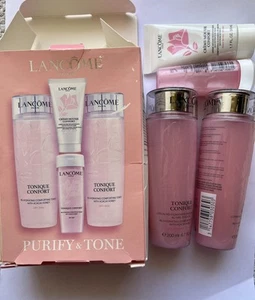 Lancome TONIQUE CONFORT Purify & tone 6.7 Oz FULL SIZE + Mousse Cleanser Set NIB - Picture 1 of 7