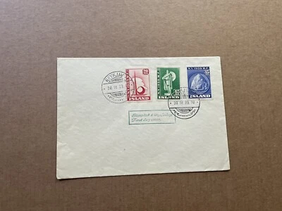 Iceland 1939 FDC +New York World's Fair  #213-215 +04/30/1939+Unaddressed - Image 1 of 2