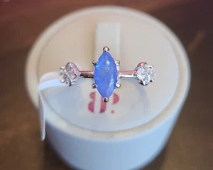 Bomb Party RBP2969 The Sterling Club .925 Silver LC Cornflower Blue Quartz Sz 7 - Picture 1 of 3