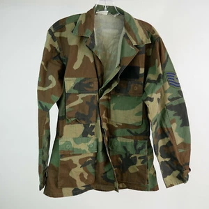 US Air Force Coat M Woodland Camouflage Technical Sergeant BDU Blouse Combat - Picture 1 of 7