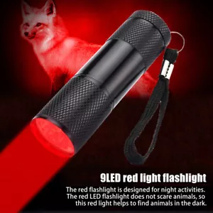 9LED 625nM Rotlicht Taschenlampe gegen Verschlechterung der Sehkraft Rote Fackel - Picture 1 of 8